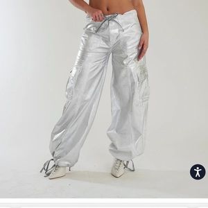 Revice denim metallic cargos